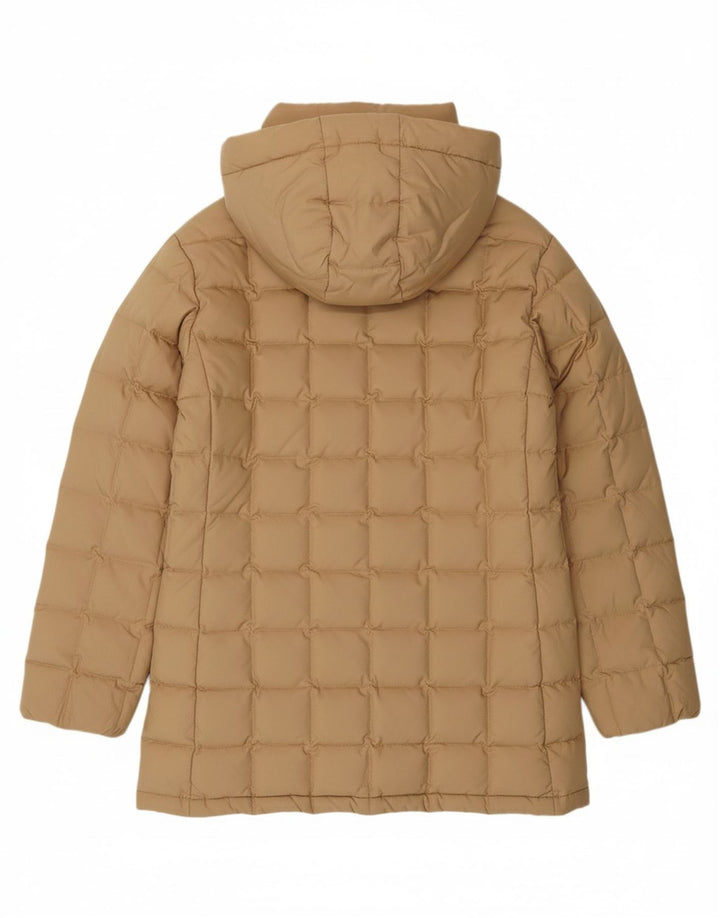 CIESSE PIUMINI Womens Hooded Padded Jacket IT 44 Medium Beige Polyester