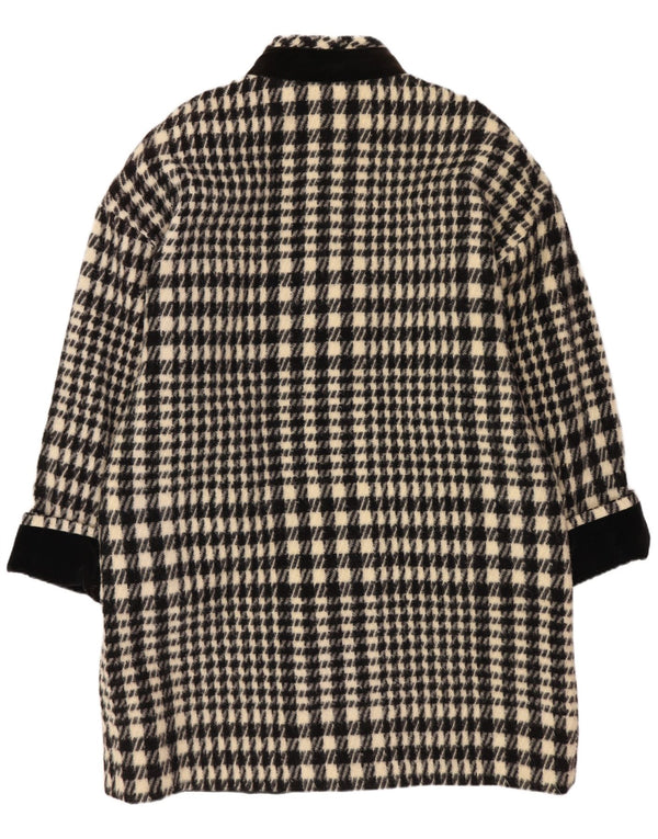 Superior ženski kaput UK 18 XL crni houndstooth acetat