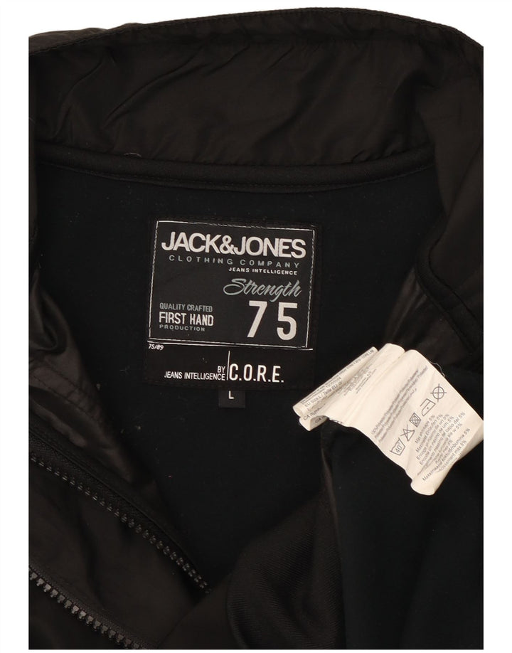 Jack & Jones muška bomber jakna UK 40 veliki crni poliester