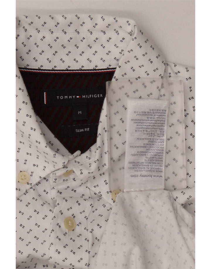 Tommy Hilfiger muška pripijena košulja srednje bijele boje na točkice