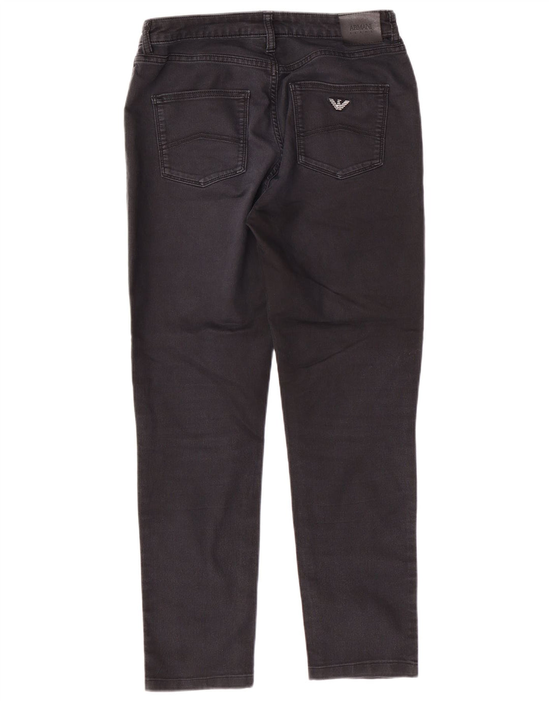 ARMANI Ženske sužene traperice W29 L27 crni pamuk