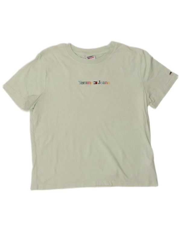 TOMMY HILFIGER Ženska majica kratkih rukava s grafičkim motivima UK 14 Srednje zeleni pamuk