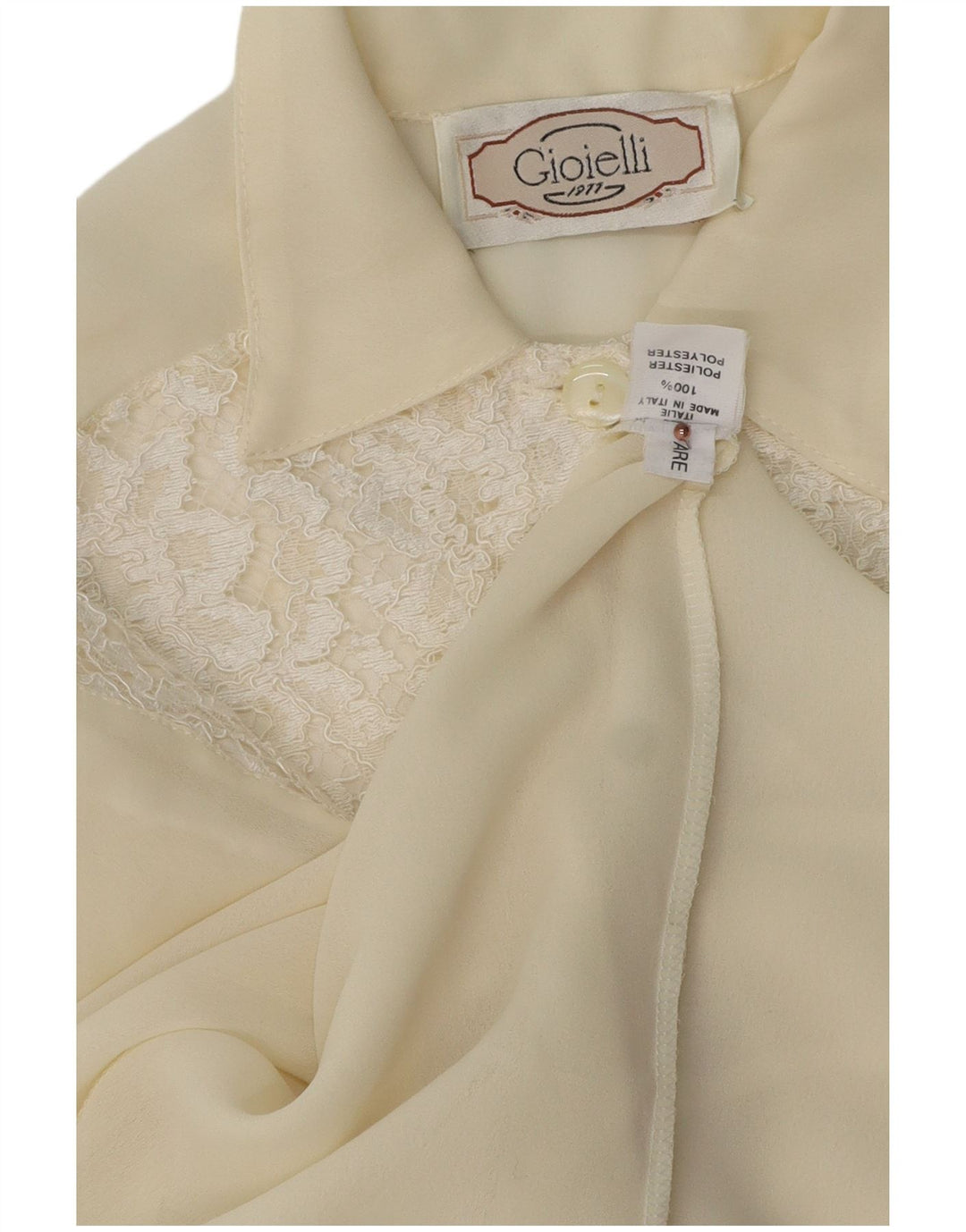 Vintage ženski pulover prekomjerna košulja bluza UK 18 XL sivobijeli poliester