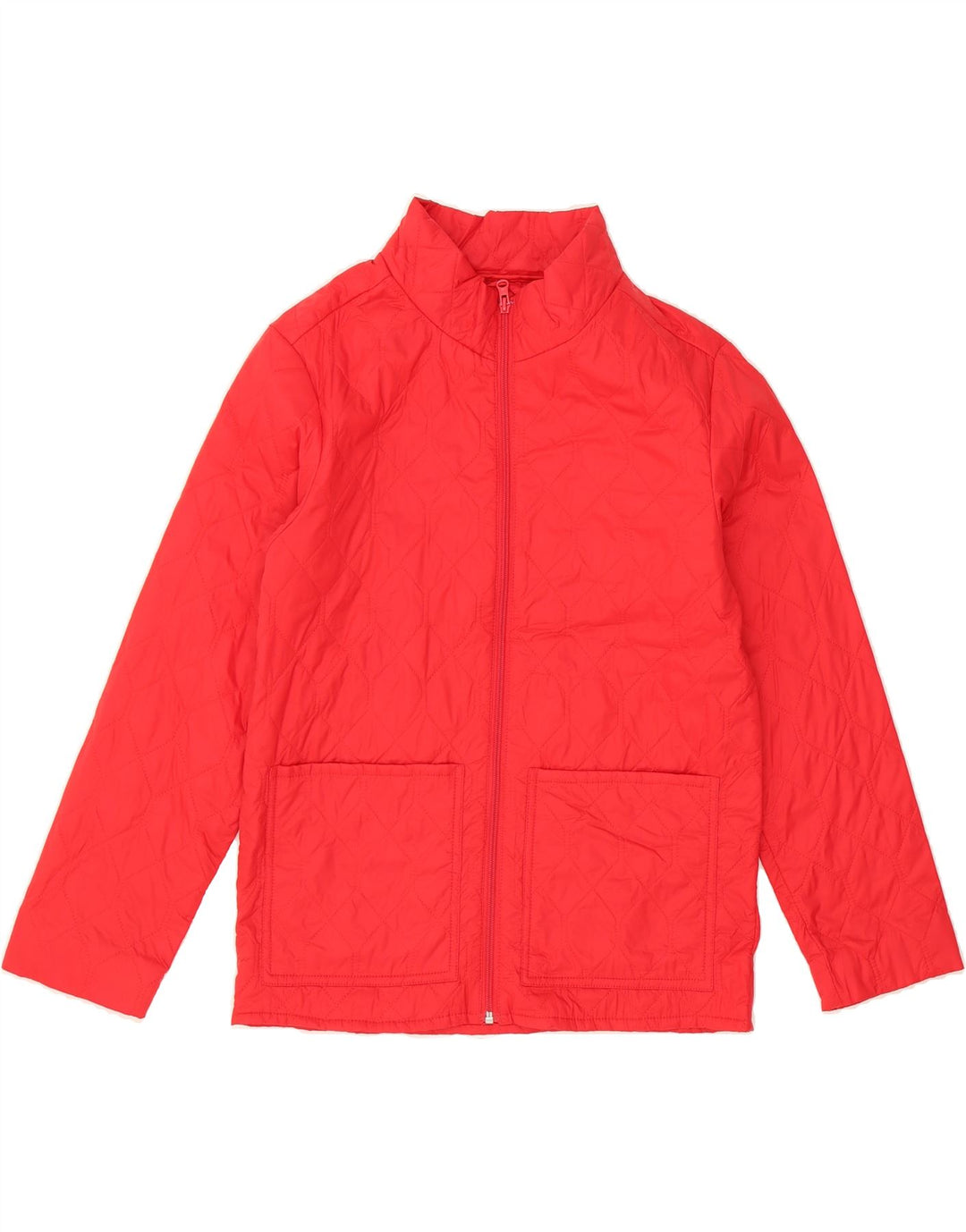 BENETTON Girls Quilted Jacket 12-13 Years Red Vintage Benetton and Second-Hand Benetton from Messina Hembry 