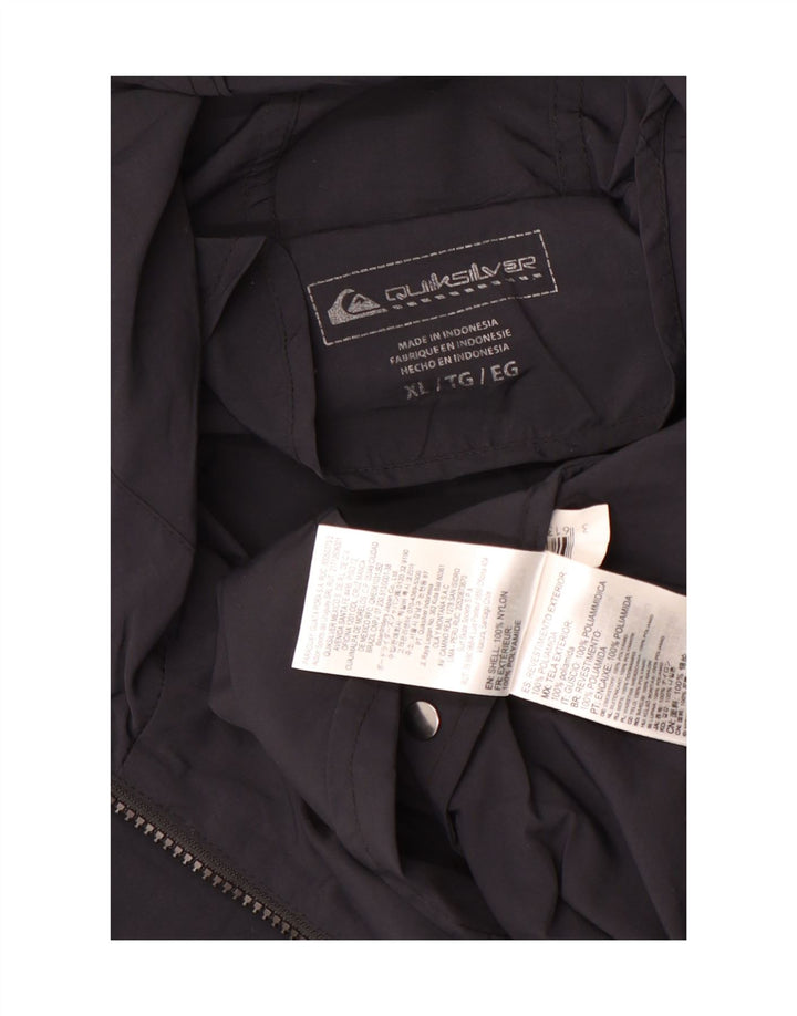 Quiksilver muška kišna jakna s grafičkim motivima UK 42 XL crni najlon