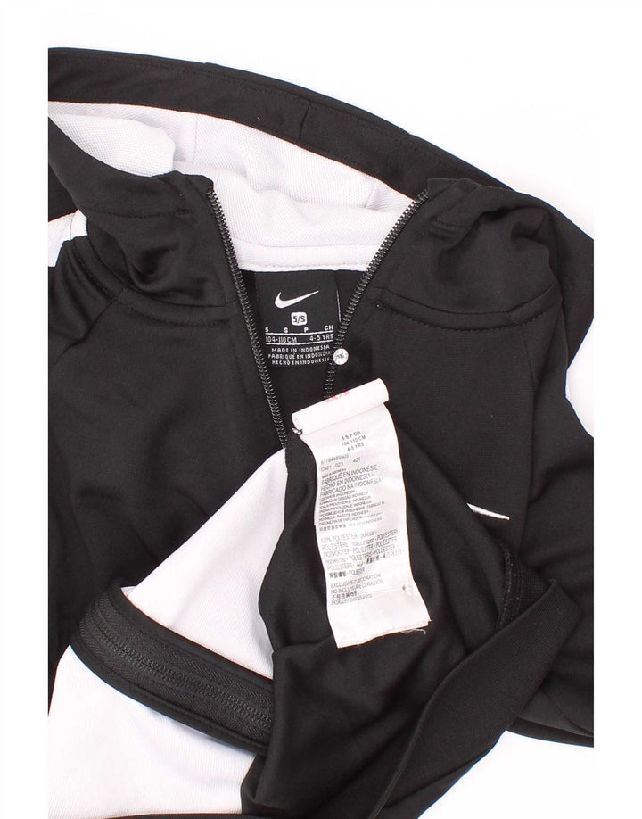 Nike dječački pulover s kapuljačom s patentnim zatvaračem 4-5 godina mali crni poliester u boji