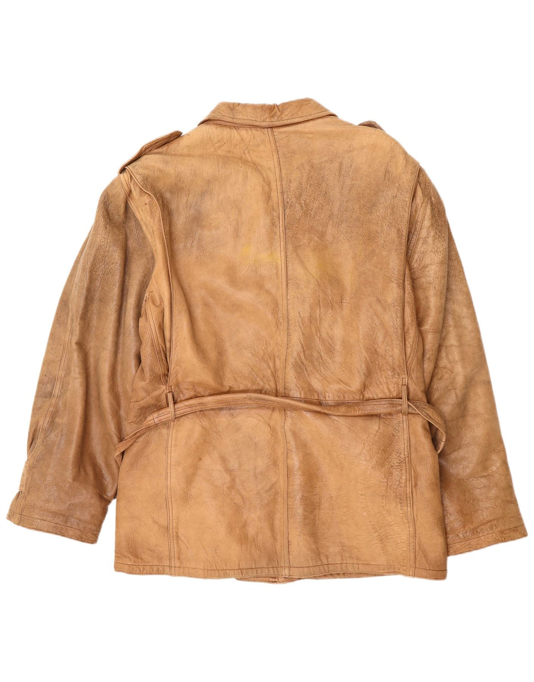 VINTAGE muška vojna kožna jakna UK 42 XL bež