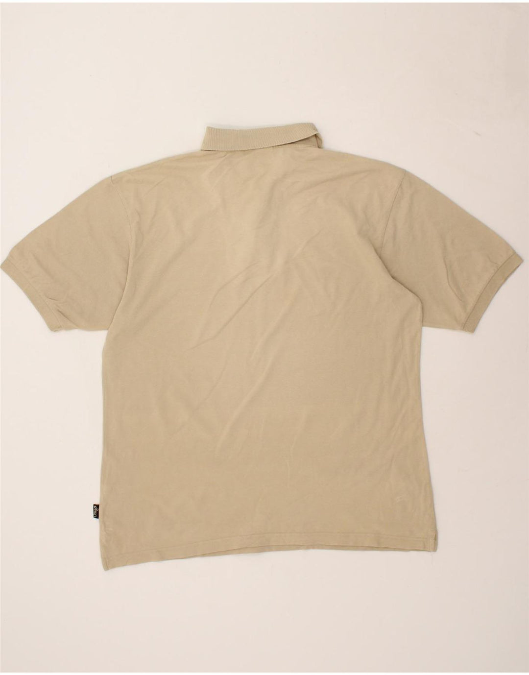 ASICS Mens Polo Shirt XL Beige Cotton Vintage Asics and Second-Hand Asics from Messina Hembry 