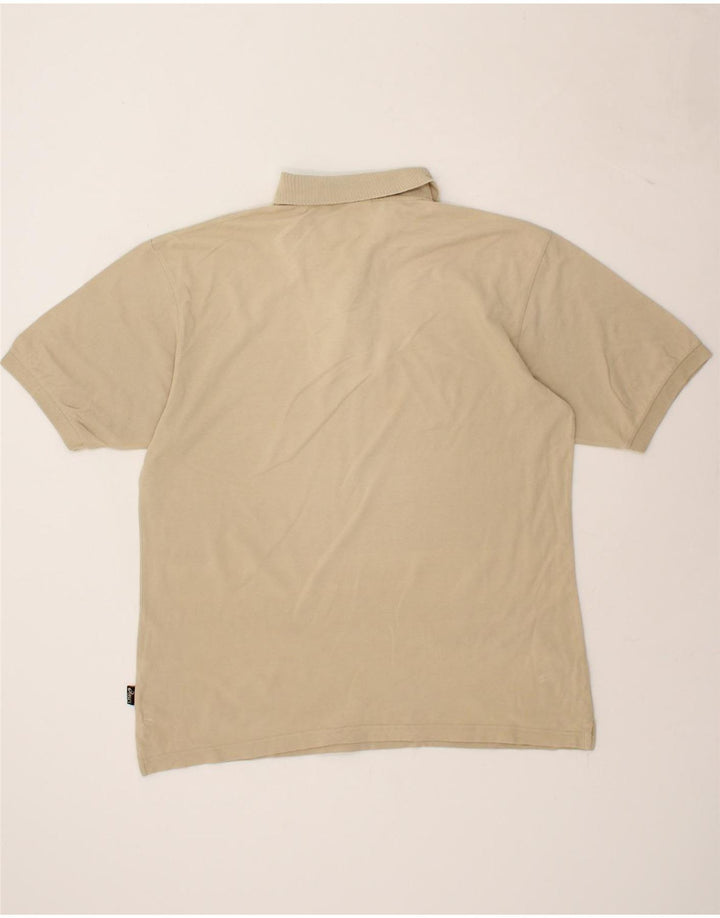 ASICS Mens Polo Shirt XL Beige Cotton Vintage Asics and Second-Hand Asics from Messina Hembry 