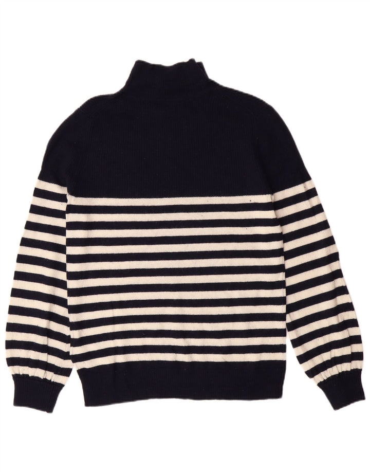 WHISTLES Ženski džemper s kornjačevim ovratnikom UK 10 Mali tamnoplavi na pruge