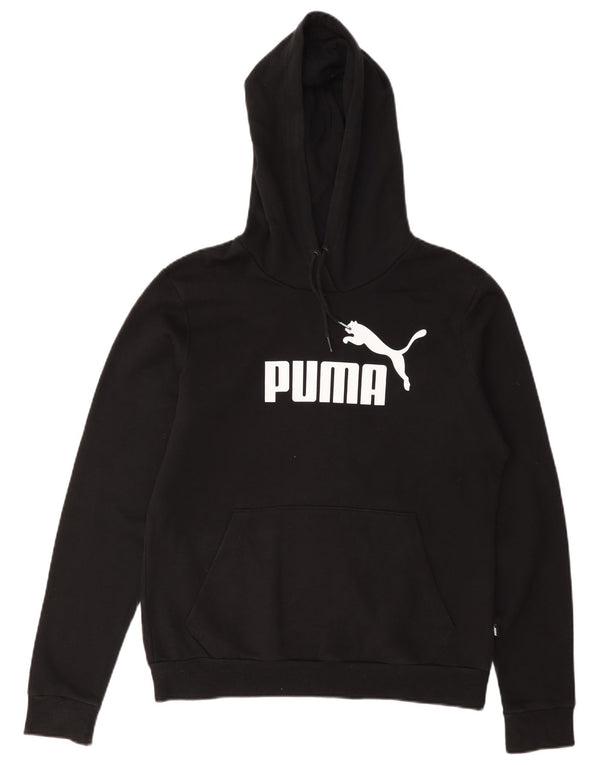 Puma ženska majica s kapuljačom s kapuljačom UK 14 veliki crni pamuk