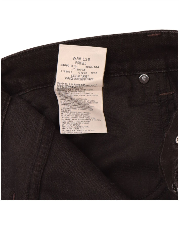 Lee Mens Powell Straight Jeans W38 L36 Crni pamuk