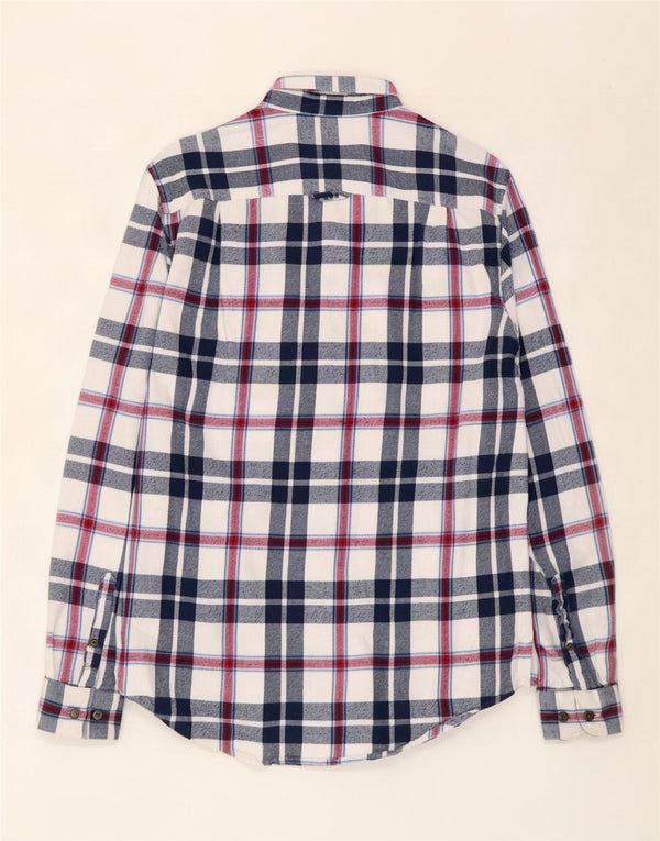 Superdry muška flanelska košulja, veliki tamnoplavi karirani pamuk