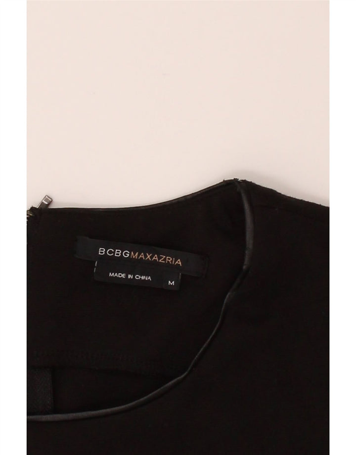 BCBGMAXAZRIA Womens Sleeveless Sheath Dress UK 14 Medium Black Polyester Vintage BCBGMAXAZRIA and Second-Hand BCBGMAXAZRIA from Messina Hembry 