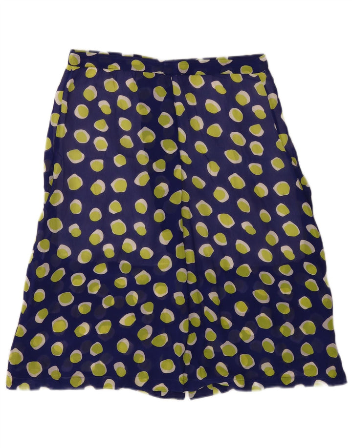 Vintage ženska suknja A-kroja W30 srednje tamnoplava na točkice