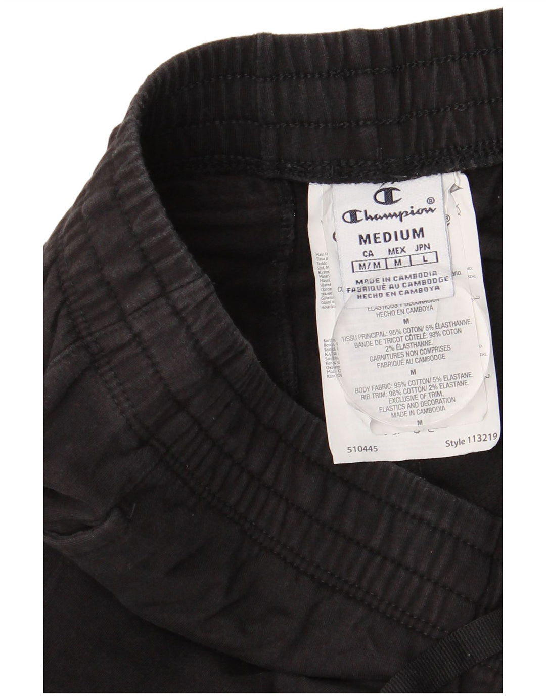 CHAMPION Ženske trenirke s grafičkim motivima Joggers UK 14 srednje crne