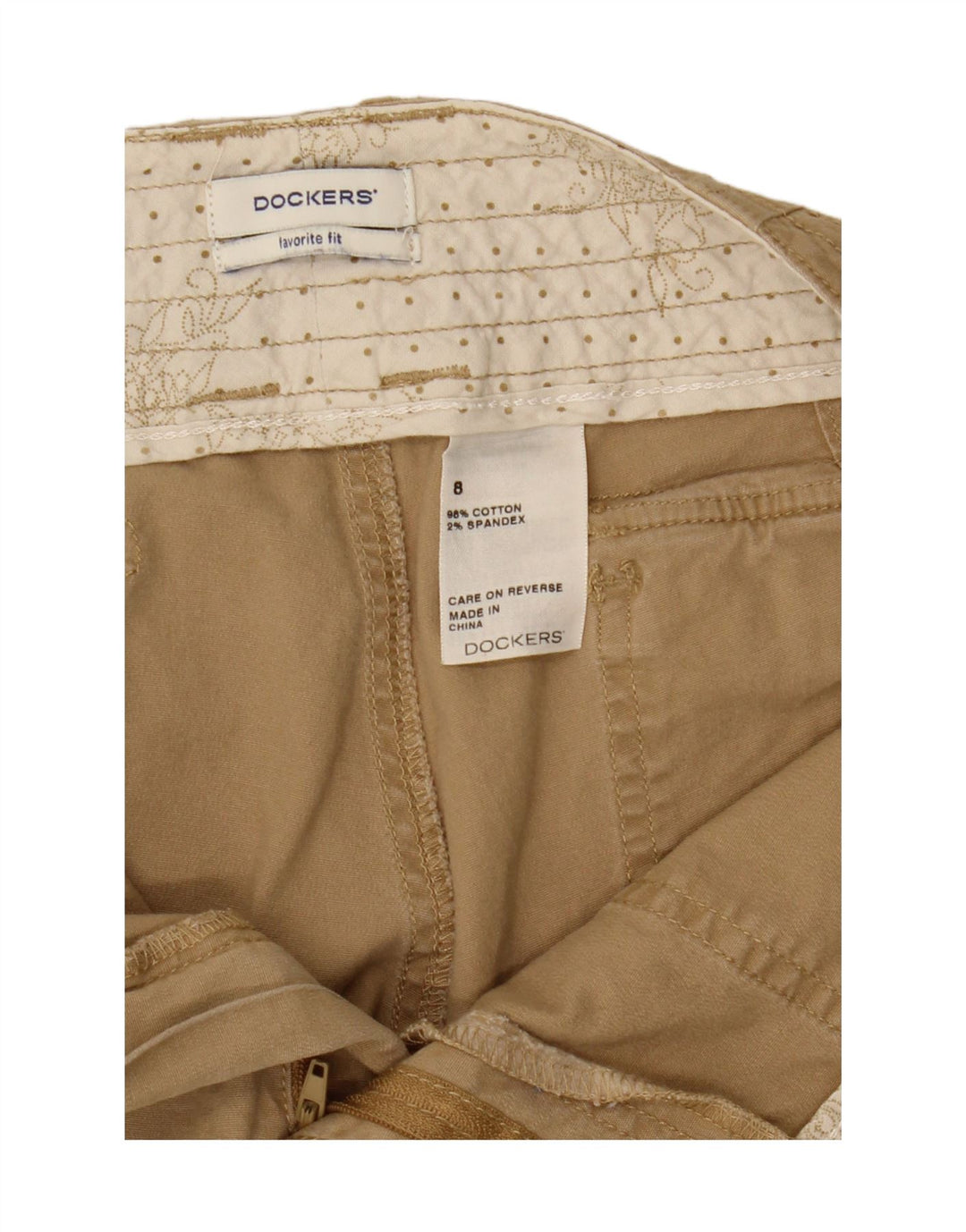 DOCKERS Womens Cargo Capri Trousers US 8 Medium W30 Brown Cotton Vintage Dockers and Second-Hand Dockers from Messina Hembry 