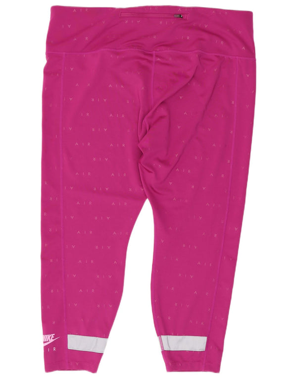 Nike Ženske Dri Fit Graphic Capri tajice UK 20 2XL Pink Colourblock