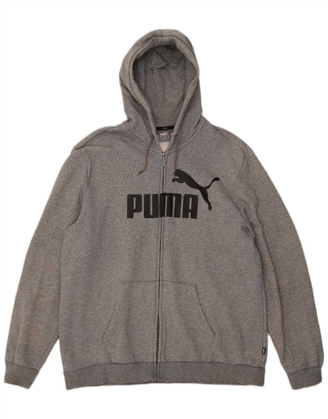 Puma muški pulover s kapuljačom s patentnim zatvaračem 2XL sivi pamuk
