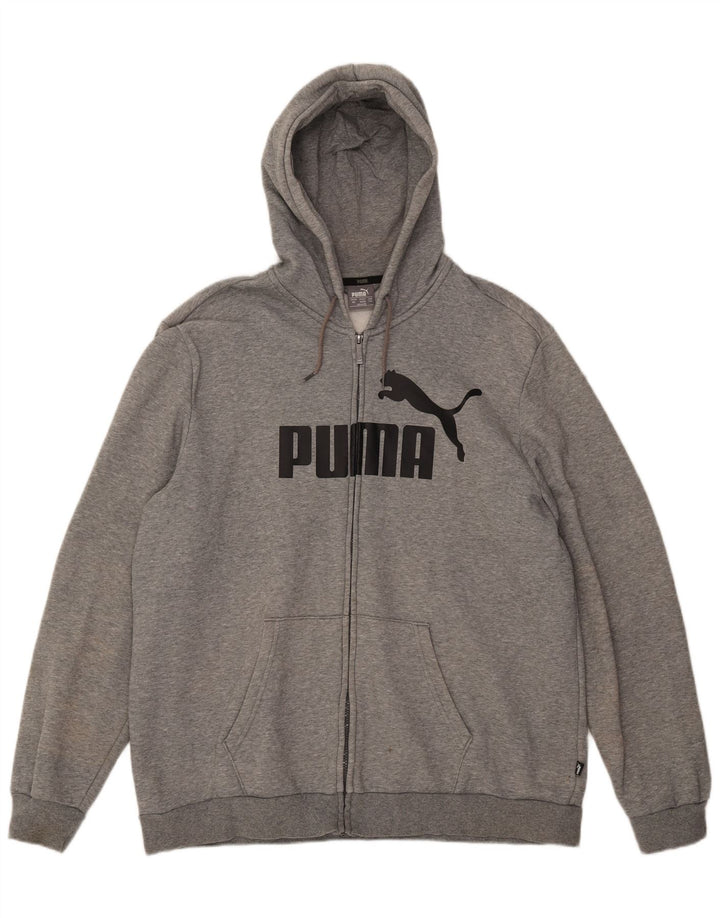 Puma muški pulover s kapuljačom s patentnim zatvaračem 2XL sivi pamuk