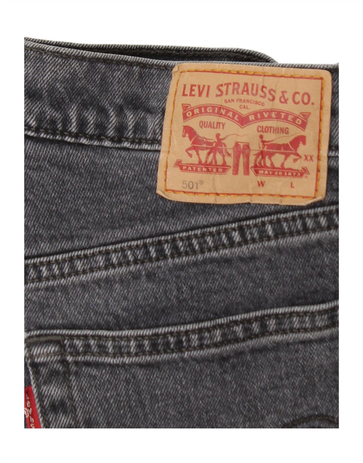 LEVI'S ženske 501 ravne traperice W28 L26 crni pamuk
