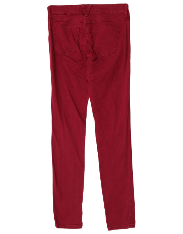 Marks & Spencer ženske uske ležerne hlače UK 8 male W26 L30 Bordo