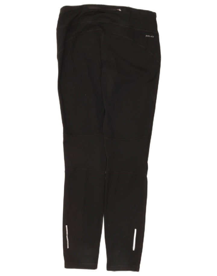 Nike Ženske Dri Fit Leggings UK 12 Srednje crni poliester
