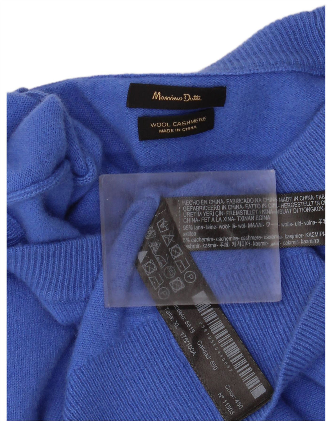Massimo Dutti muški džemper s okruglim izrezom XL plave vune