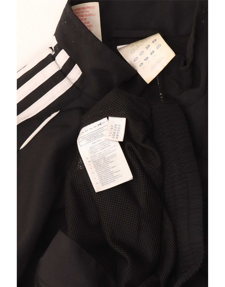 Gornja jakna od trenirke Adidas za dječake 13-14 godina, crni poliester