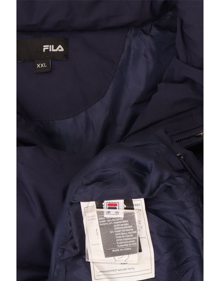 Fila muška podstavljena jakna UK 44 2XL tamnoplavi poliester
