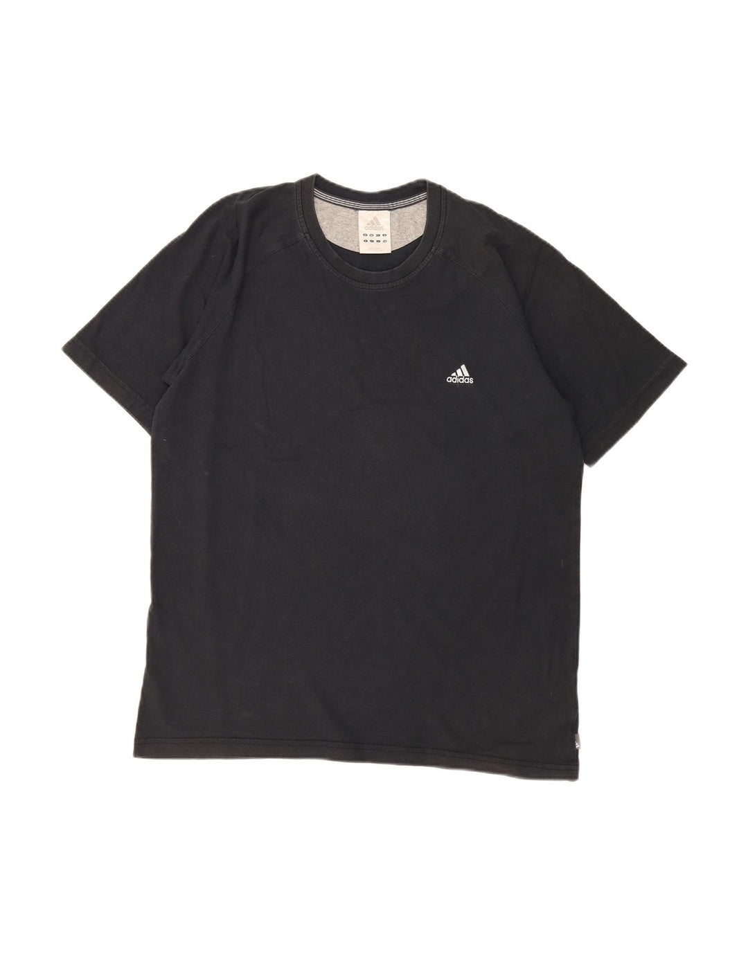 ADIDAS Mens T-Shirt Top Large Black Cotton