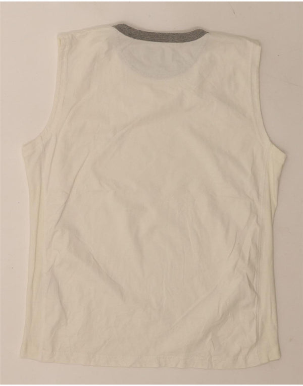 Champion Mens Vest Top Large White Cotton