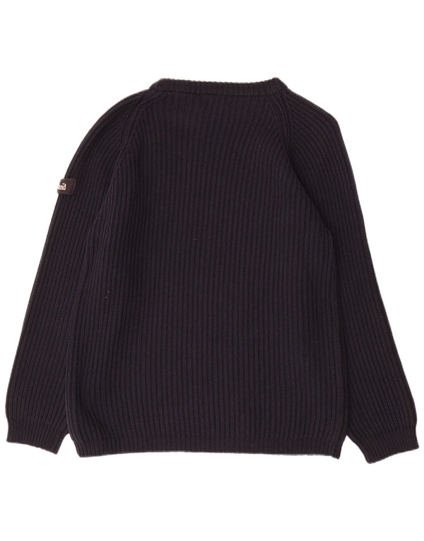 TIMBERLAND Ženski džemper s brodskim izrezom UK 14 Veliki tamnoplavi pamuk