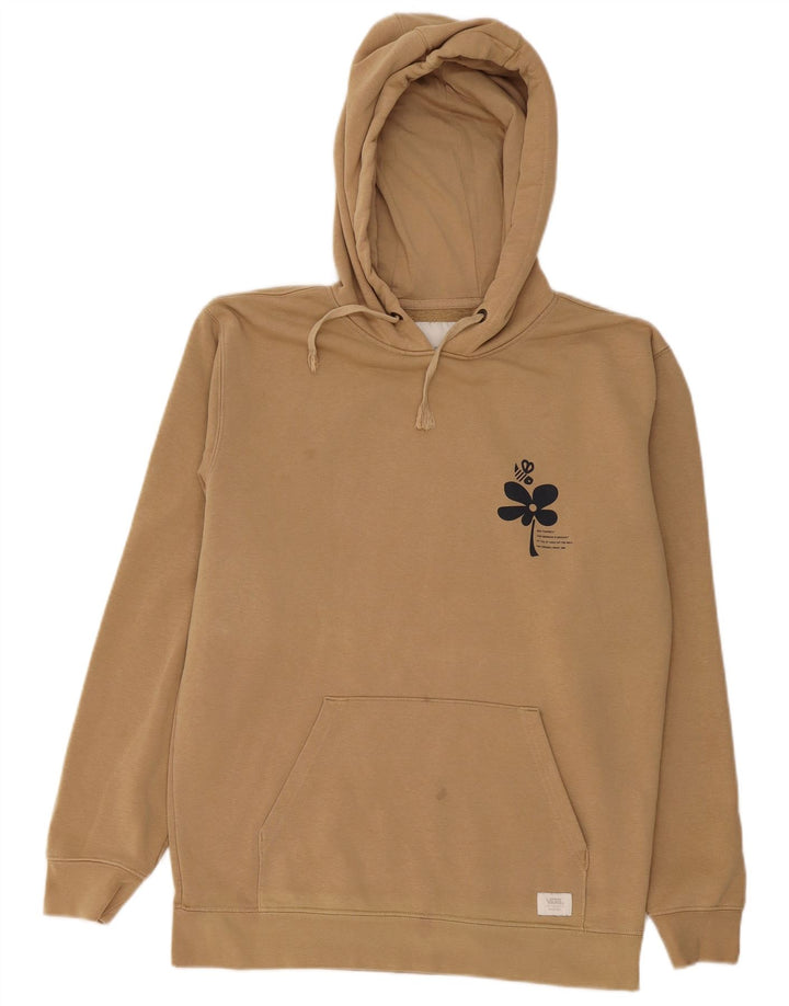 Vans muška majica s kapuljačom s kapuljačom, srednji bež pamuk