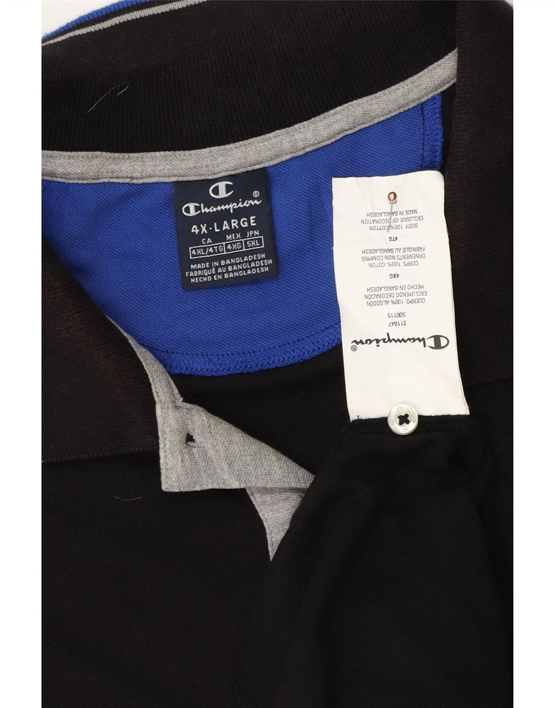 Champion muška polo majica 4XL crni pamuk