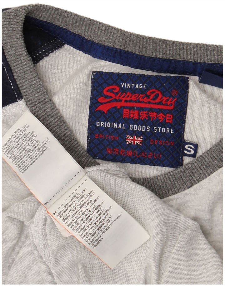 Superdry muška majica kratkih rukava s grafičkim motivima, mali sivi pamuk u blokovima boja