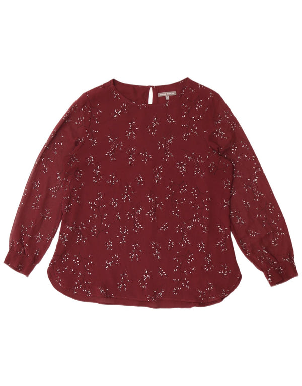 Top ženske bluze Laura Ashley UK 16 Veliki bordo cvjetni poliester
