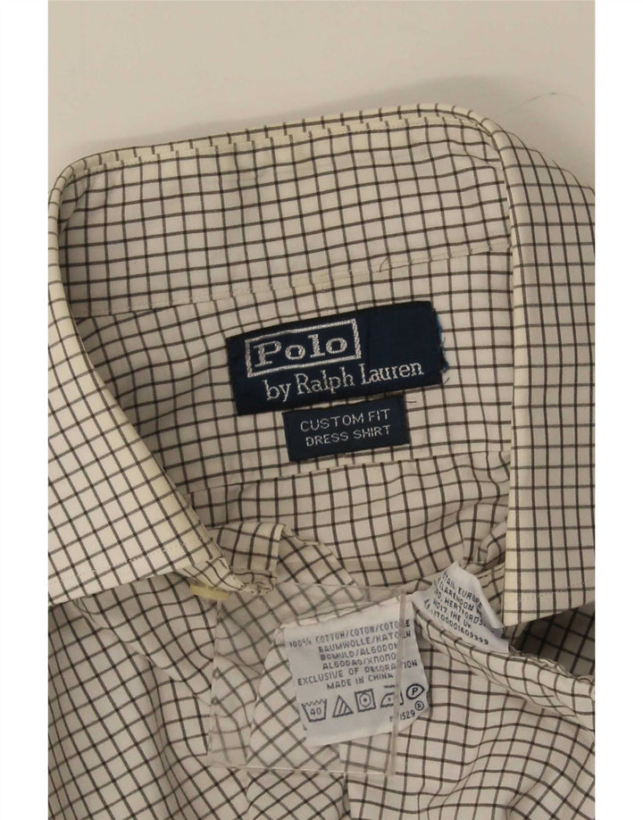 Polo Ralph Lauren muška košulja prilagođenog kroja srednje bijele karirane pamučne boje