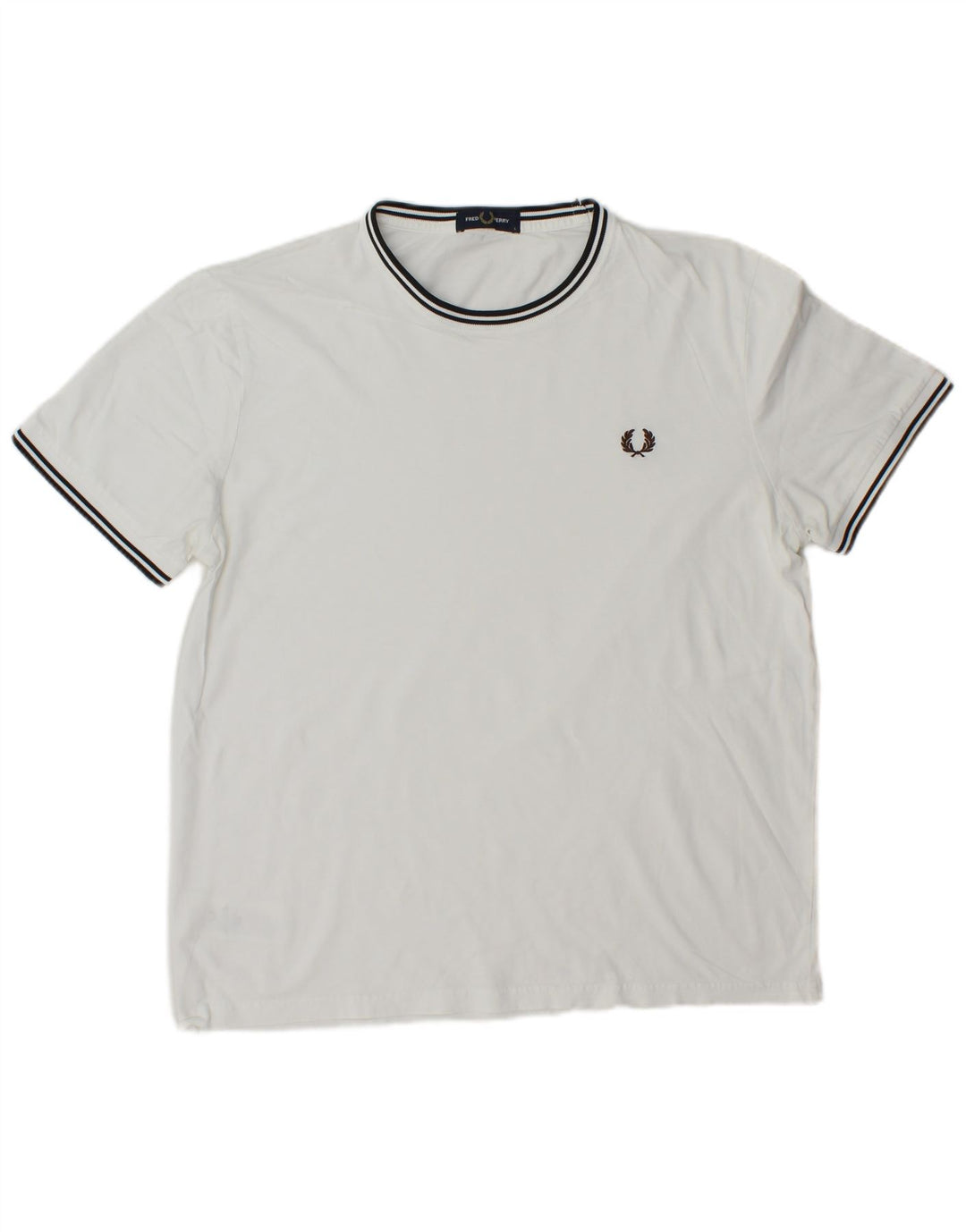 Fred Perry muška majica kratkih rukava s velikim bijelim prugama od kašmira