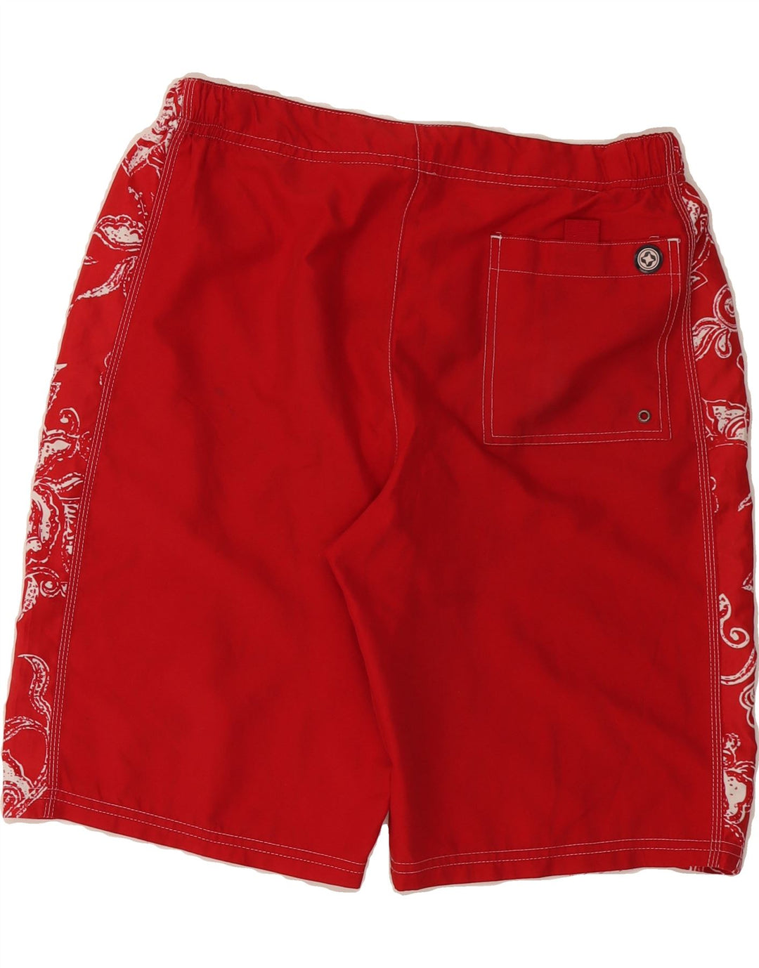 COLMAR Mens Swimming Shorts IT 50 Large W30  Red Floral Polyester Vintage Colmar and Second-Hand Colmar from Messina Hembry 
