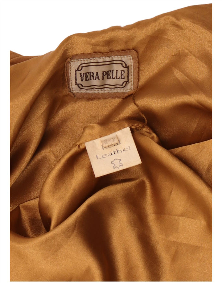 Vintage ženska jakna od brušene kože UK 14 velika bež koža