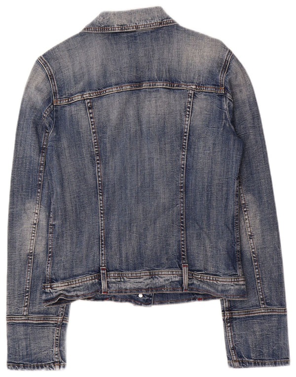 Benetton ženska traper jakna UK 14 Large Blue Cotton
