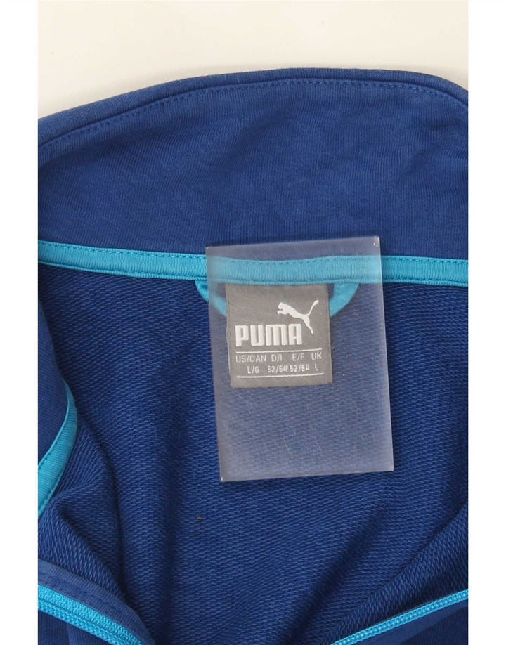 Puma muška velika plava trenirka s grafičkim motivima