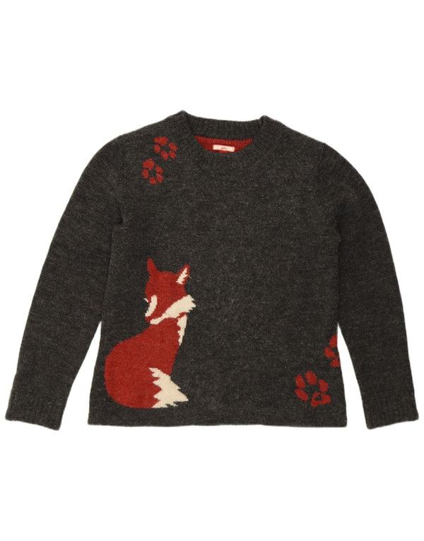 Joe Browns ženski džemper s okruglim izrezom UK 12 srednje sivi akril