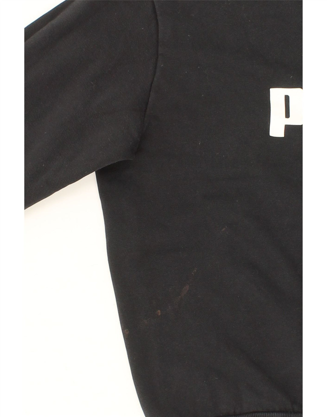 PUMA Mens Graphic Sweatshirt Jumper Medium Black Cotton Vintage Puma and Second-Hand Puma from Messina Hembry 