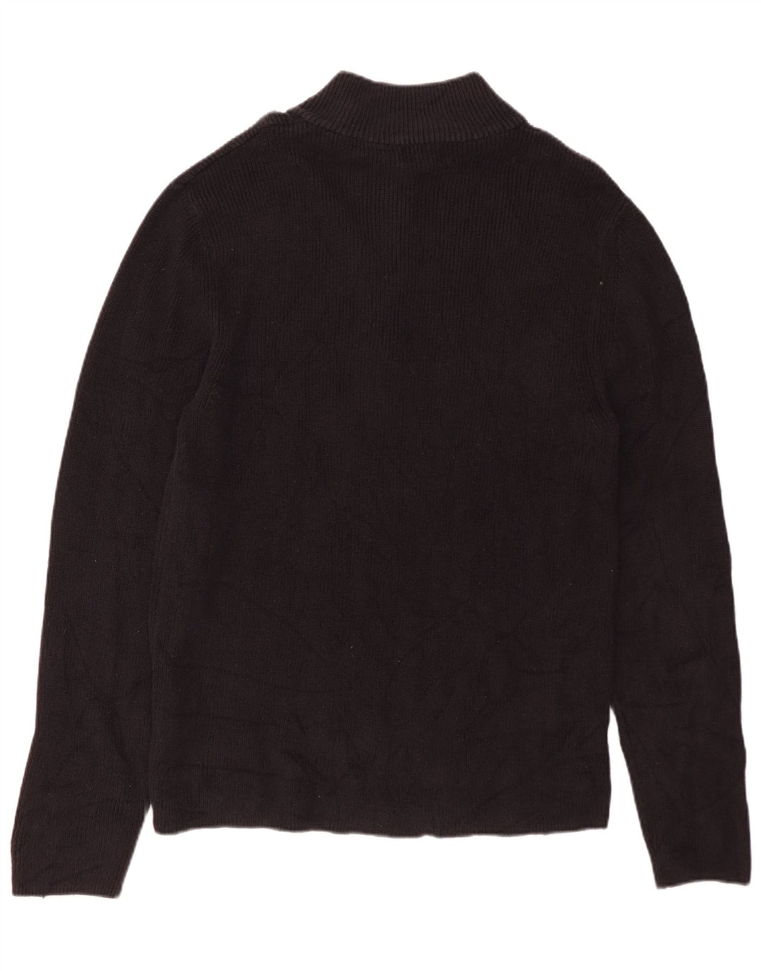 CALVIN KLEIN Muški pulover s izrezom s patentnim zatvaračem XL crni pamuk