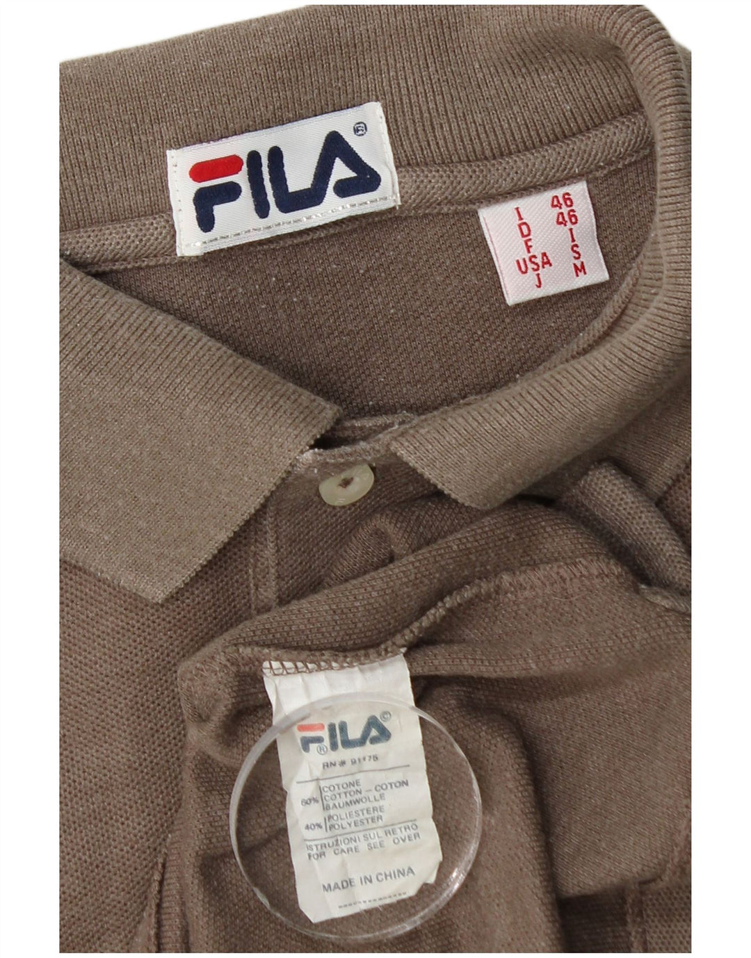 Fila Muška polo majica IT 46 Mala smeđa pamuk