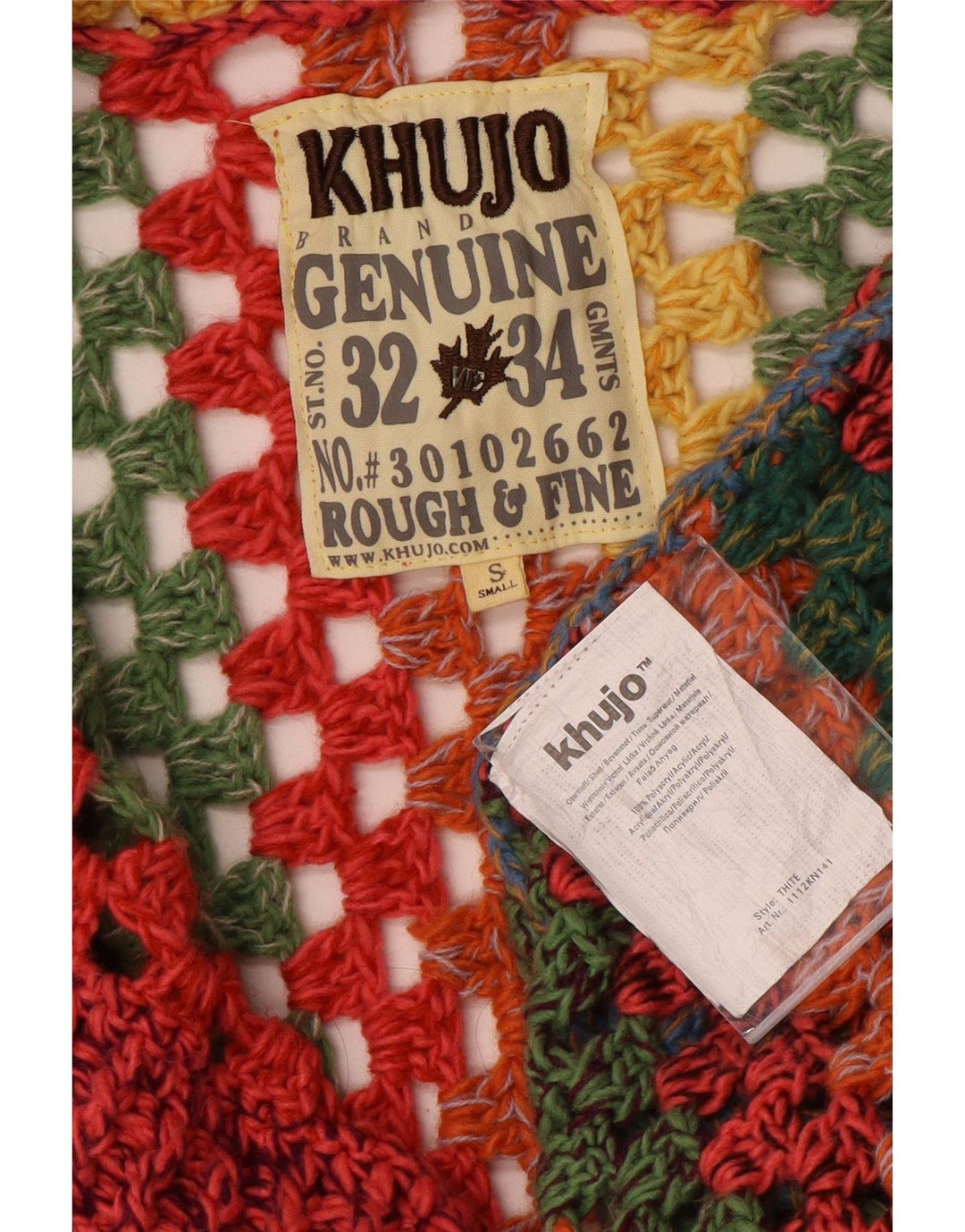 KHUJO ženski prekomjerni dugi kardigan pulover UK 10 Mali višebojni