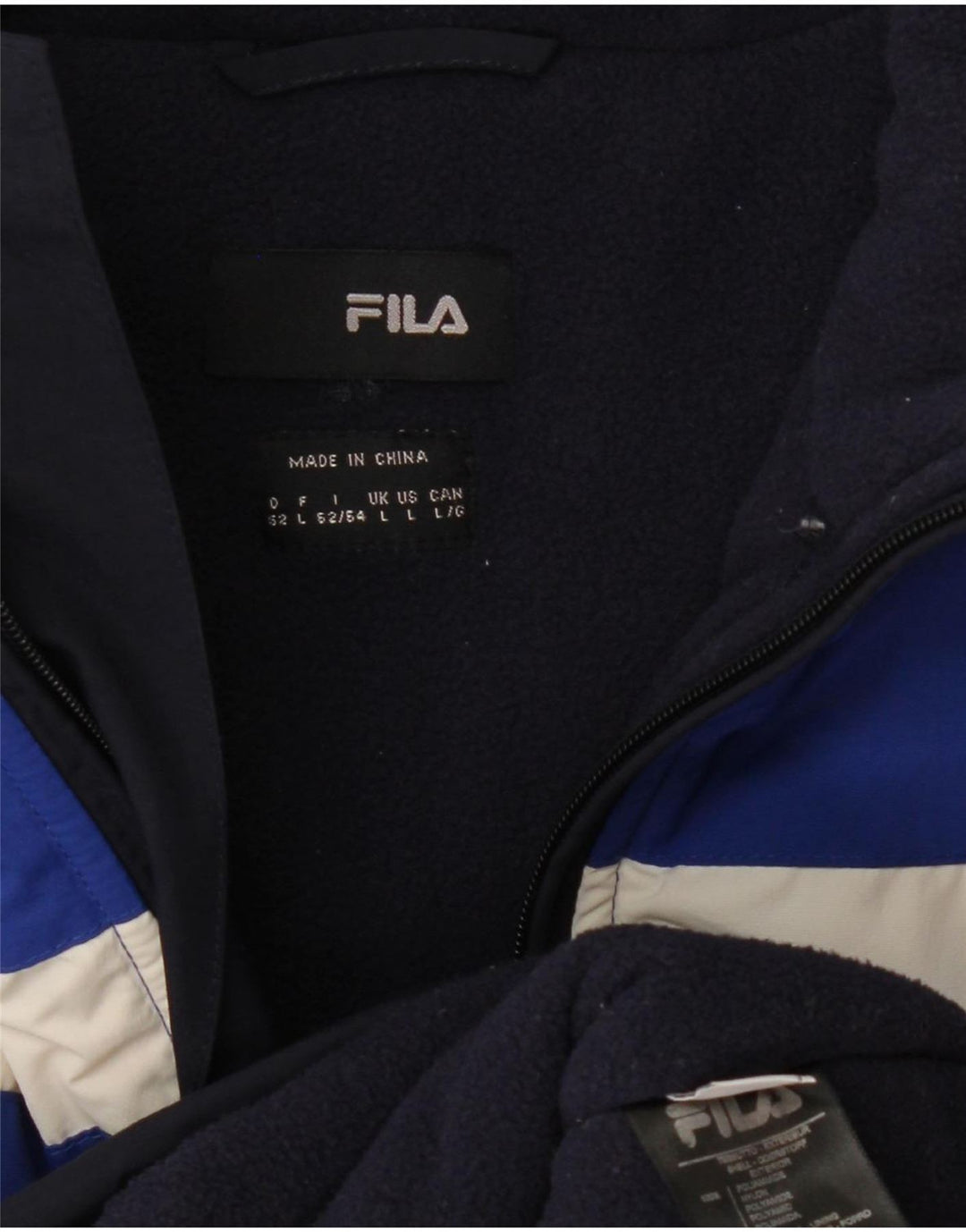 Fila muška jakna vjetrovka UK 40 velika tamnoplava poliamidna boja