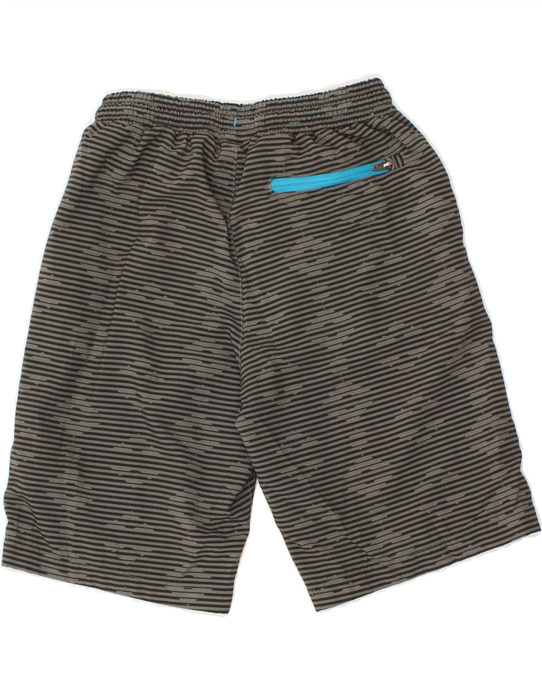 EDDIE BAUER Boys Sport Shorts 10-11 Years Medium Grey Striped Vintage Eddie Bauer and Second-Hand Eddie Bauer from Messina Hembry 